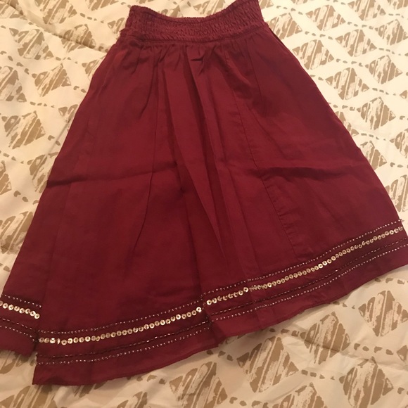 American Eagle Outfitters Dresses & Skirts - Burgundy Medium Beaded Sexy Fun Skirt